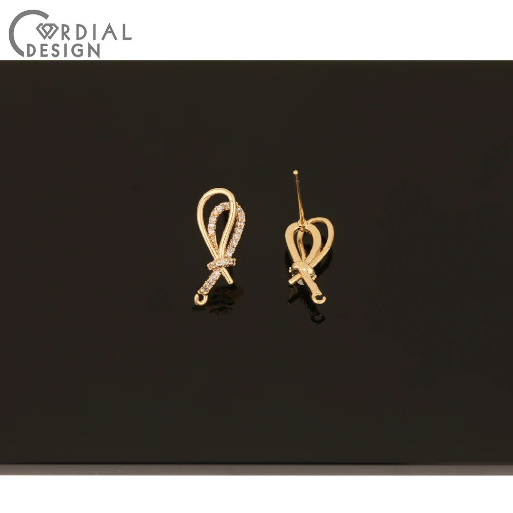 

Cordial Design 30Pcs CZ Earrings Stud/Hand Made/Genuine Gold Plating/Jewelry Findings & Components/DIY Earrings Accessories