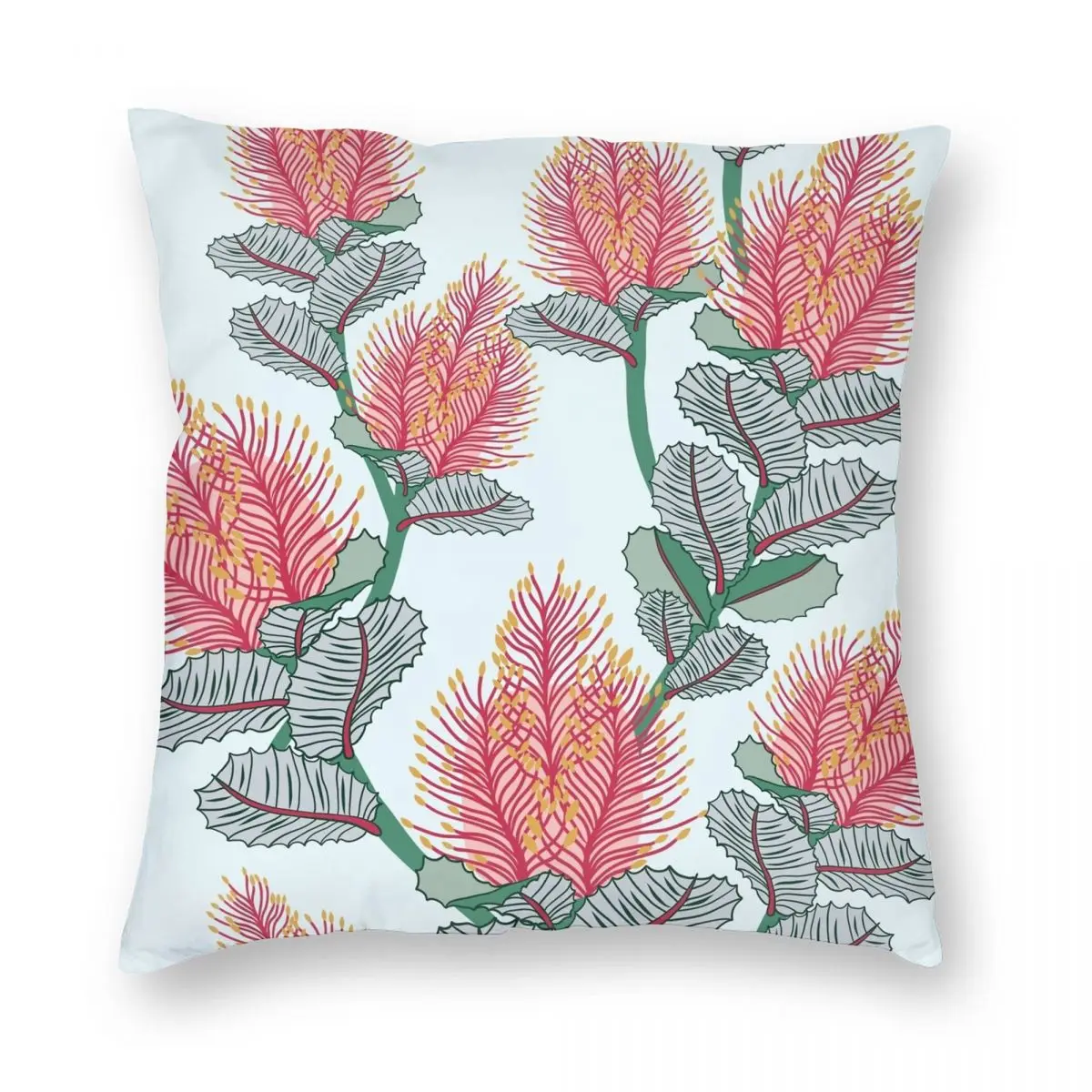 

Banksia Bush Flowers Pillowcase Polyester Linen Velvet Printed Zip Decor Throw Pillow Case Room Cushion Cover