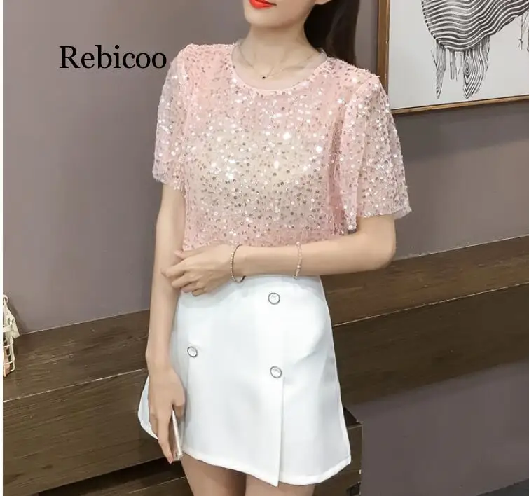 Футболка женская летняя однотонная с круглым вырезом и коротким рукавом |