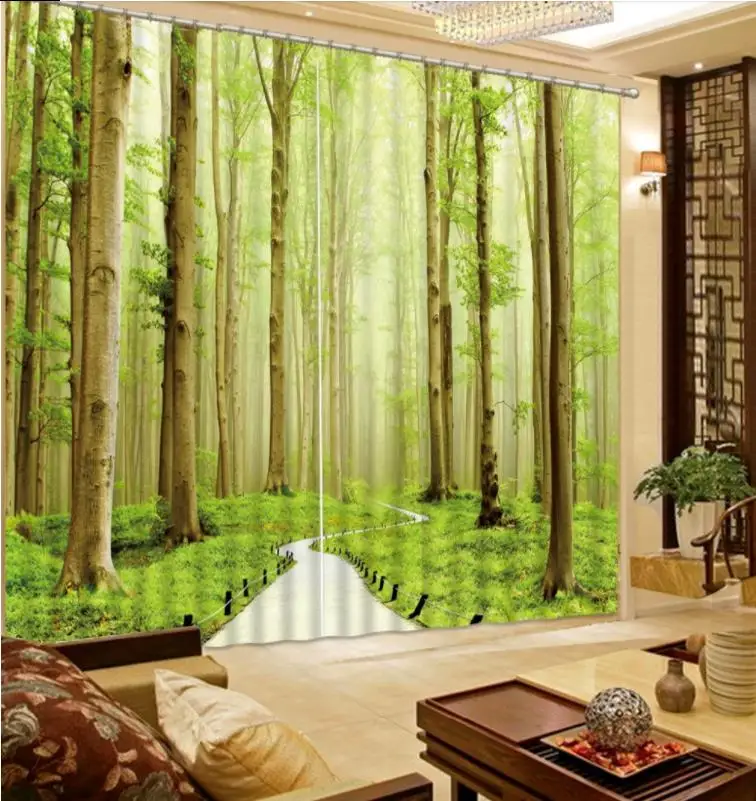 2019 высококачественные пользовательские 3D затемняющие шторы для гостиной