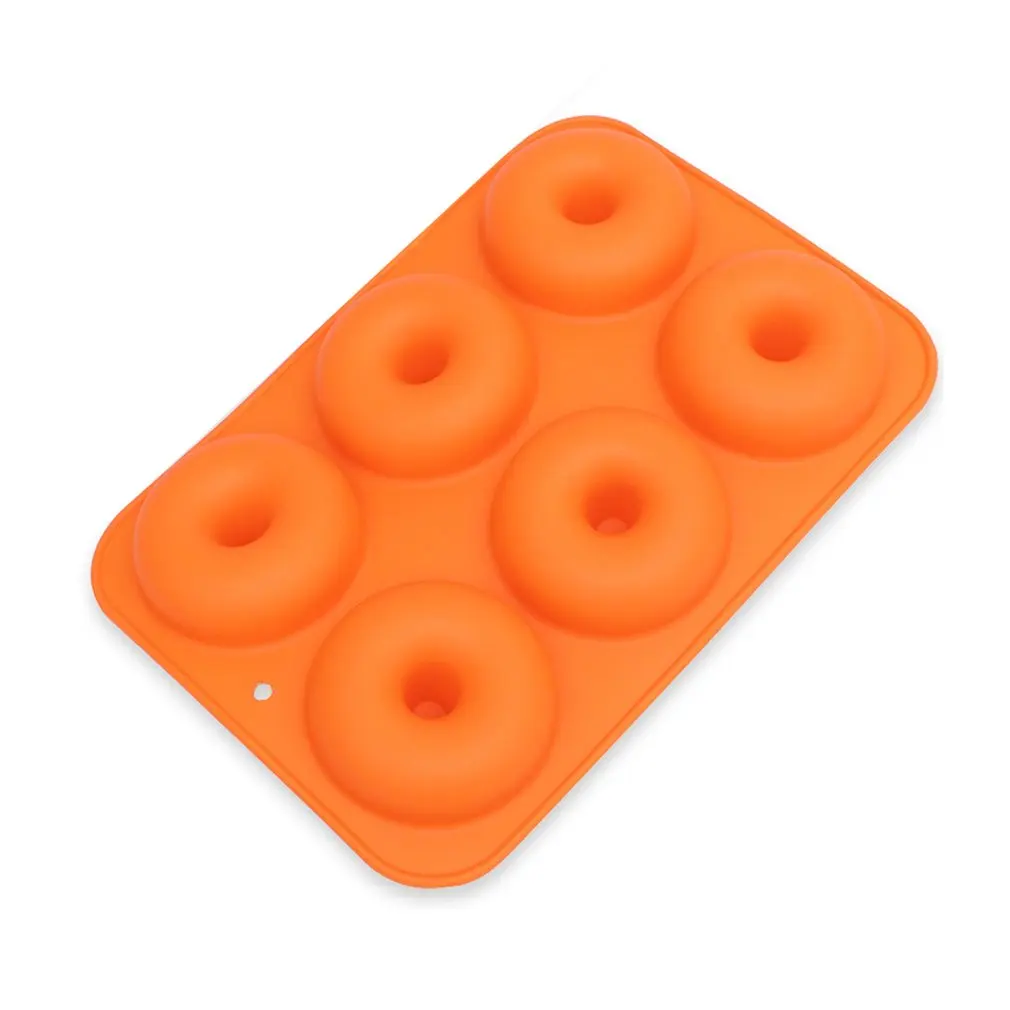 

6 Colors Silicone Donut Mold Silicone Cake Mold Making Cake Snacks Non-toxic Round Orange Rose red Dark purple