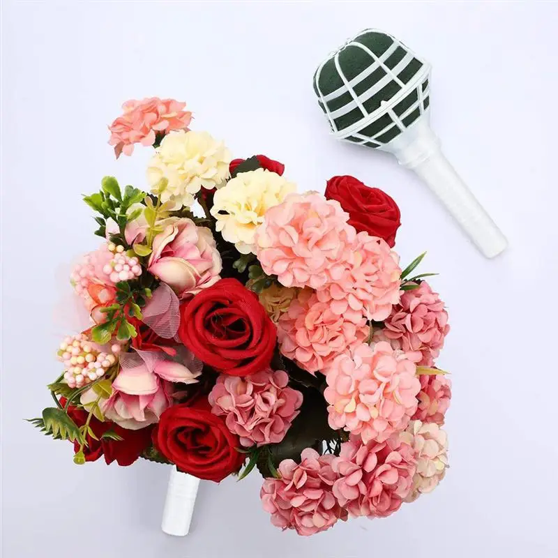 

6pcs Bouquet Holder Set Bridal Wedding Bouquet Green Foam Flower Holder Kit Decoration Arrangement Wedding Supplies