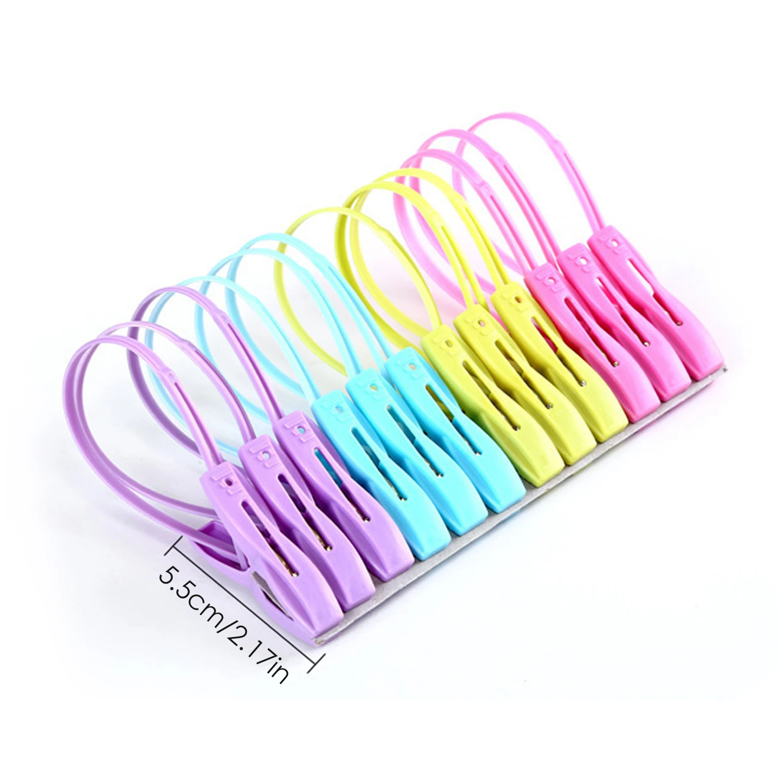 

12Pcs Multipurpose Plastic Clips Non-slip Clothes Pins Pegs Holders Clothing Clamps Sealing Clip Household Clothespin