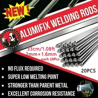 20pcs 3302 01 6mm aluminum welding rods brazing easy melt welding wire 550%c2%b0 melting point tig argon arc welding material