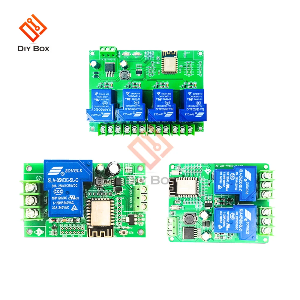 

ESP8266 1/2/4 Channel WIFI Relay Module ESP-12F Development Board Power Supply Remote Control Switch For Arduino DC 5V/7-28V