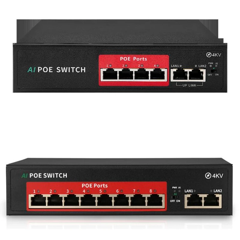 

Коммутатор сетевой POE, 52 в, 100 Мбит/с, IEEE 802,3 Af/At, для беспроводной IP-системы камер видеонаблюдения