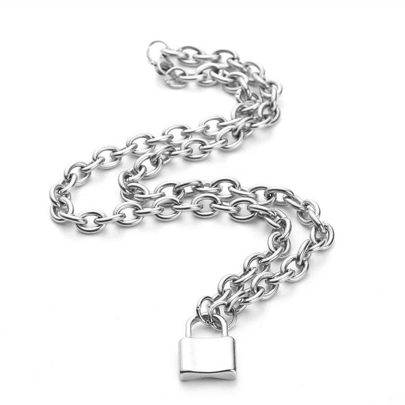 Новинка 2020 подвеска из нержавеющей стали с замком ожерелье золотого и