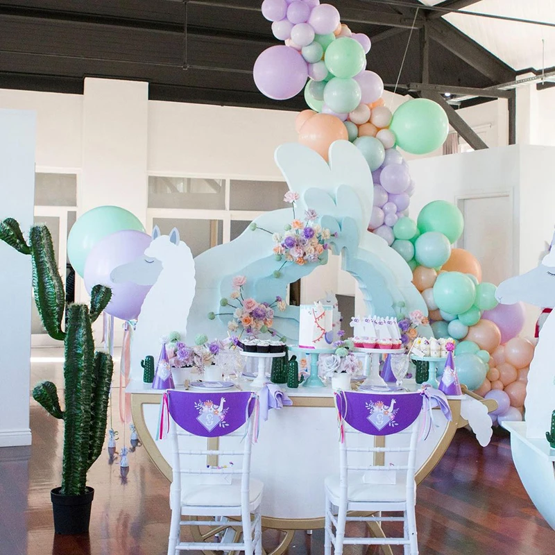 

YAYAZI 113Pcs 5/10/12 /18 Inch Retro Nude Apricot Color Macaron Matte Latex Balloon Alpaca Theme Garden Arch Kit Birthday Decor