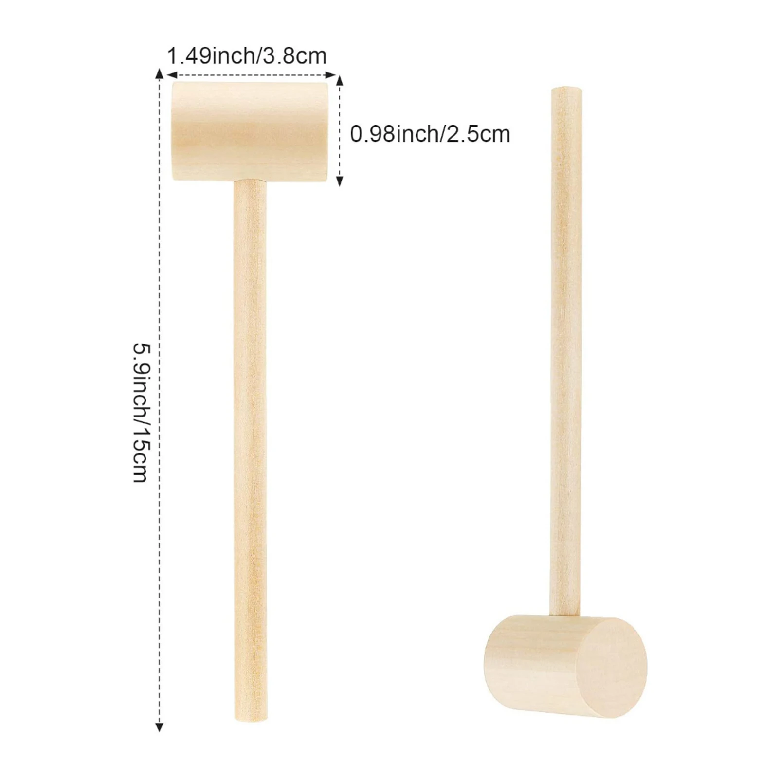 

10 Pieces Mini Wooden Hammer Wood Mallets for Seafood Lobster Crab Leather Crafts Jewelry Crafts Wood Craft Wood Craft Tools