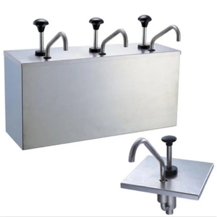 3 ведро диспенсер для соусов насос Squeeze приправа распределяя Нержавеющая сталь