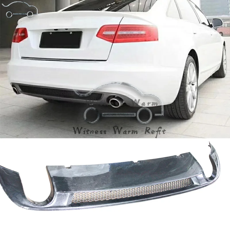 Подходит для Audi A6 C6 Sline style 2009 2010 2011 задний бампер диффузор бамперы для губ защита FRP из углеродного волокна стандартный бампер