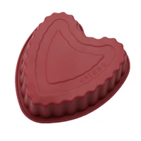1 pc silicone love heart shape lace cake pan mould bread candy mold microwave oven diy baking tool