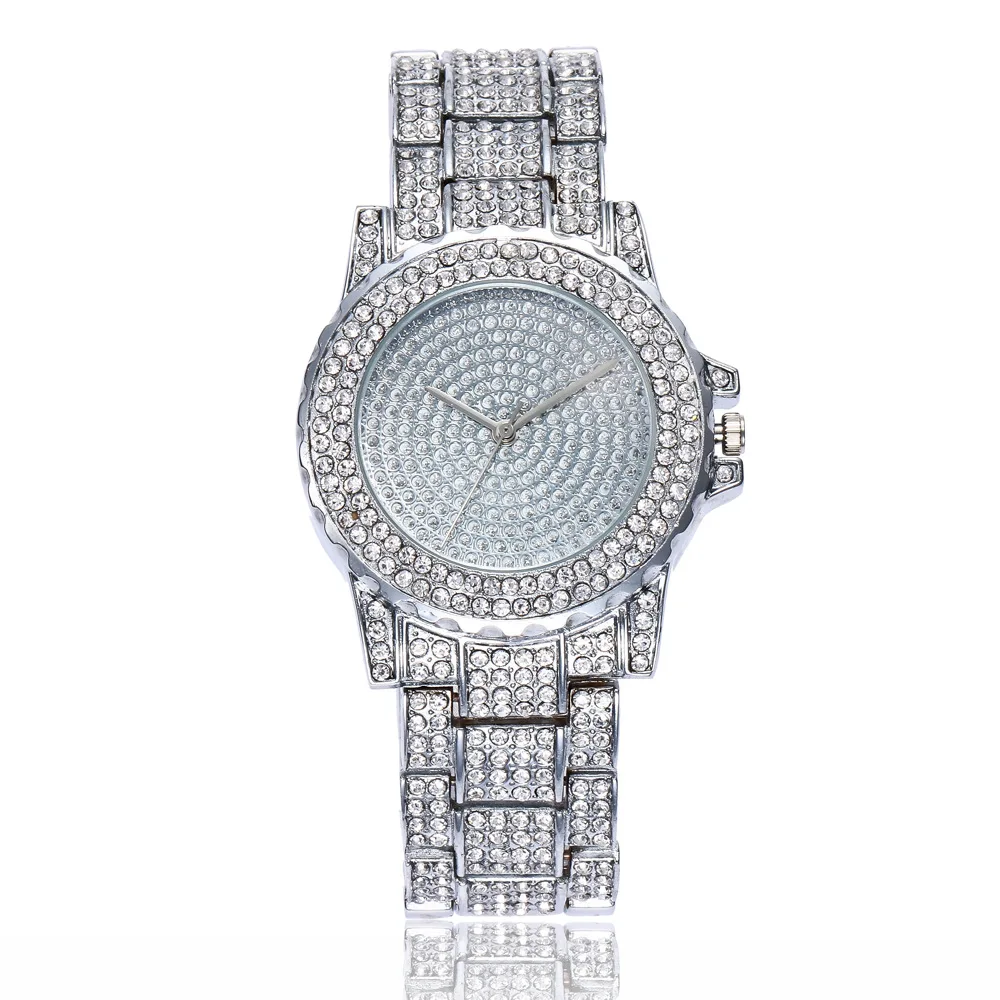 

New Custom Ladies Alloy Watch Women Wrist Quartz Watches Studded With Full Diamonds Jewelry Wristwatch Relojes De Mujer Geneva