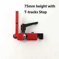 75mm height with t tracks stop miter gauge table saw aluminium profile 75mm height t tracks stopper wood working tool 2021