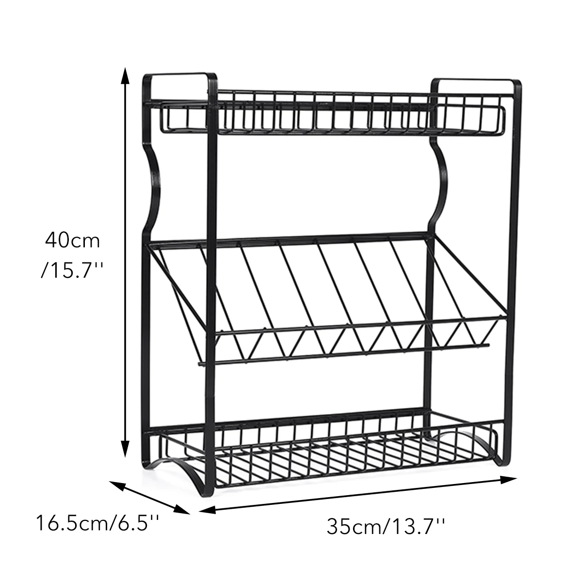

Seasoning Cabinet Spice Rack 3 Tier Spice Rack Organizer for Counter Stable Spice Shelf Standing Storage Racks Kitchen Bathroom