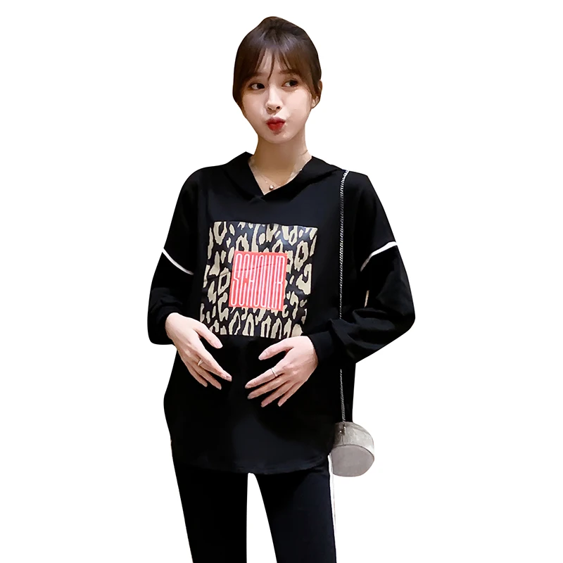 Spring Maternity Top Leggings Suits Long Sleeved Sweatshirt Sets Clothes for Pregnant Women Sports Hoodie Autumn Clothing C880