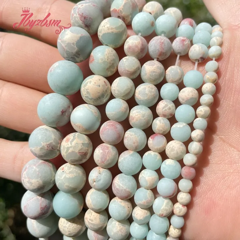 

4/6/8/10mm Frost Matte Round Snakeskin ShouShan Jaspers Stone Beads For DIY Necklace Bracelet Jewelry Making 15" Free Shipping