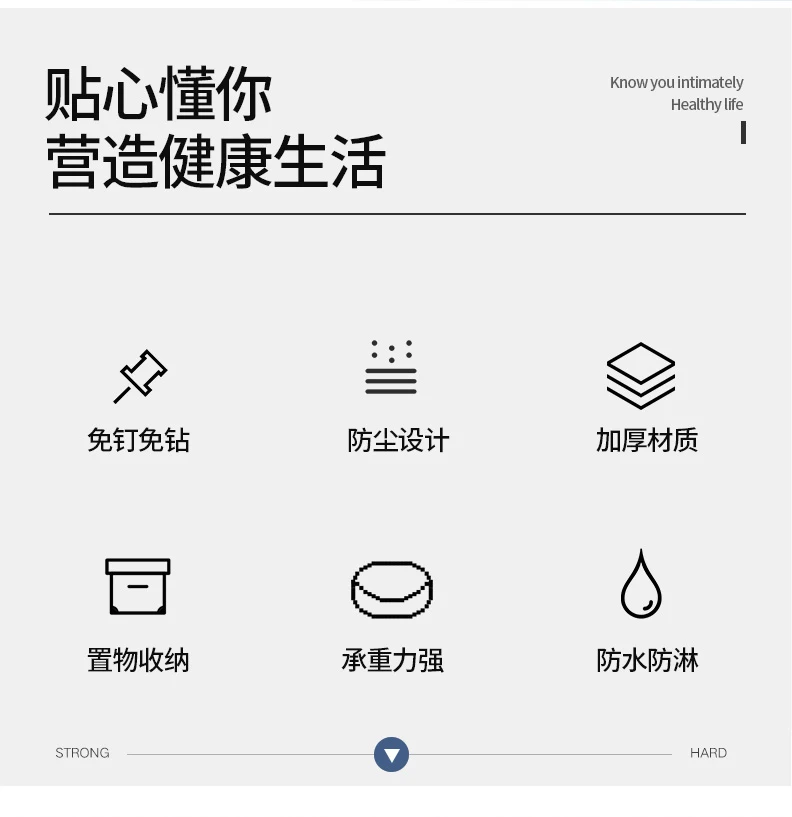 

Put the hair rack free punching bathroom wall hanging bathroom artifact toilet bathroom wall no trace stickers rack