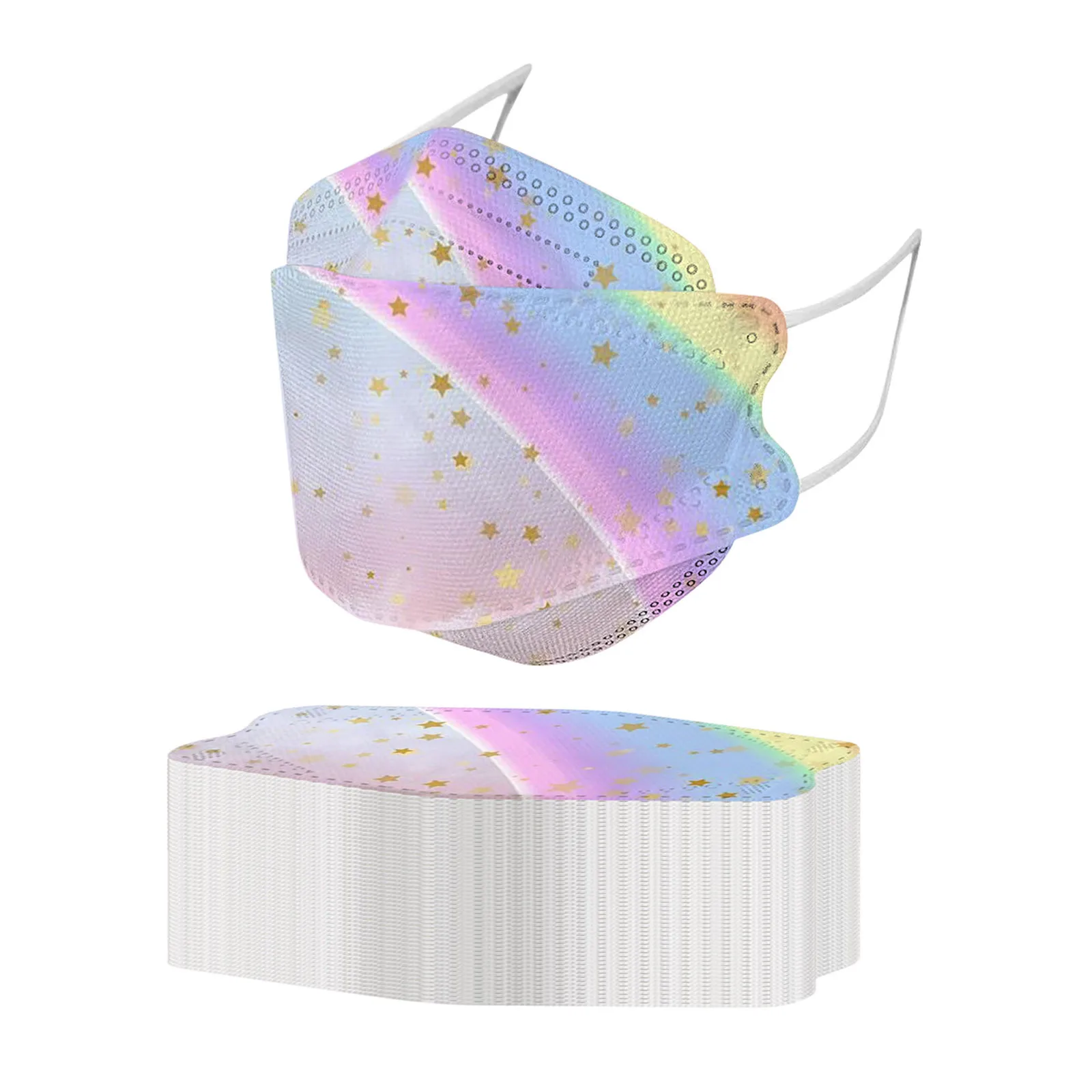 

10/20/50pcs Tie Dye Mascarilla Homologada Adult Fish Mask Heart Star Printed Face Mask Fashion For Face Women Masque Mask