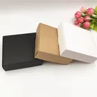 100 шт. маленькая коробка из крафт-бумаги, Коричневая Картонная фотобумага, белая Подарочная коробка для конфет, черная упаковочная коробка для ювелирных изделий
