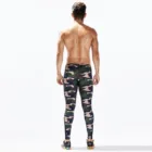Мужское длинное нижнее белье, новая камуфляжная модель, тонкие облегающие штаны для йоги, Мужские штаны для бега, мужские Леггинсы