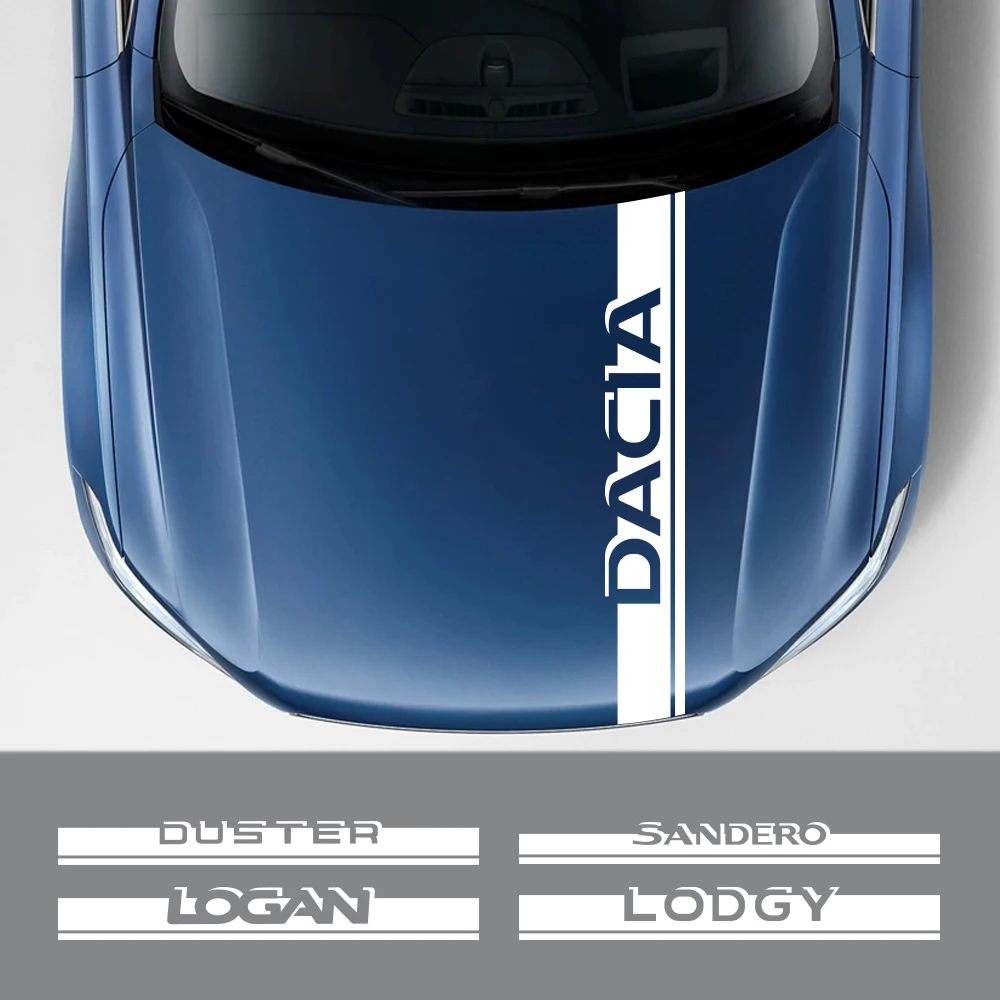 

Car Hood Sticker For Dacia Duster 1.0 Tce Turbo GPL Logan Mpi Sandero R4 Xplore Lodgy Auto Accessories Vinyl Film Bonnet Decal