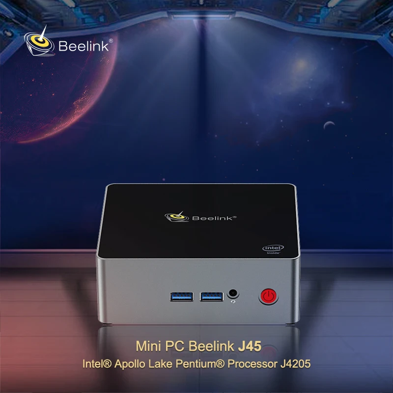 Beelink J45 Win10 мини-ПК intel Pentium J4205 DDR3L 8G SSD 128GB двойной экран дисплей Поддержка HDD Gigabit LAN настольный мини ПК