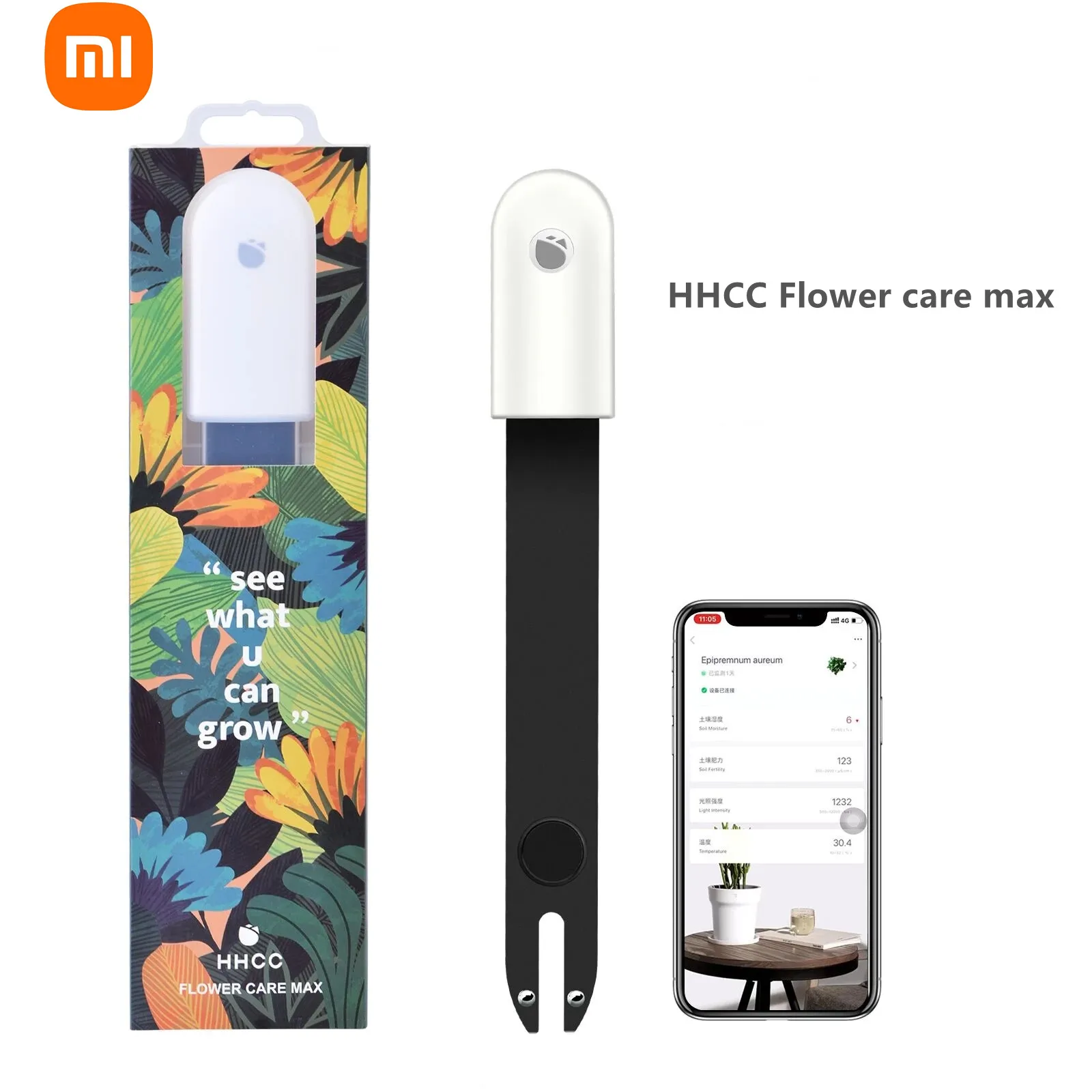 

Xiaom HHCC Flora Monitor Garden Flower Care max Plant Grass Soil Water Fertility Smart Tester Sensor Flower Gardening Detector