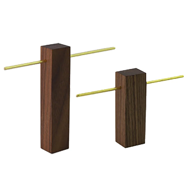 

2PCS Black Walnut Earring Display Stand, Metal T-Shaped Earring Display Stand, Jewelry Display Stand