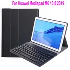 Беспроводная bluetooth клавиатура с тонкими кожаными чехлами, чехол для Huawei Mediapad M6 10,8 2019 Huawei M6 10,8, чехол с клавиатурой