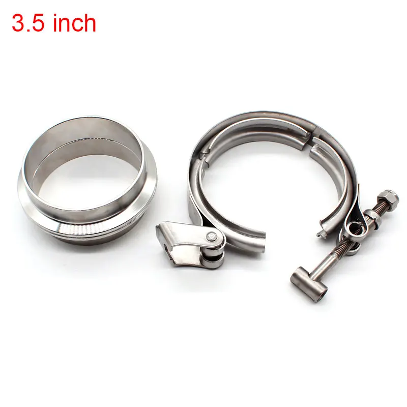 3.5 inch kit Быстроразъемный v-образный зажим DEFT, автоматический v-ремешок, вытяжной мужской фланец 76 мм, Vband зажимы из нержавеющей стали " 2,5" " 3,5" " дюйма - Цвет: 3.5 inch kit