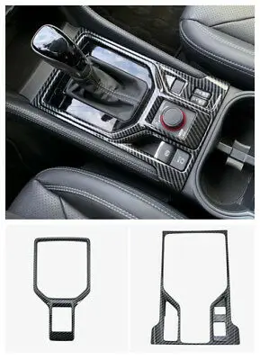 

Carbon Fiber Look Gear Shift Box Panel Cover Trim 2pcs for Subaru Forester 2019