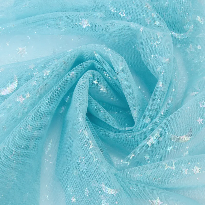 150 см * 100 см/шт. Блестящая сетчатая фатиновая ткань со звездами красивое свадебное