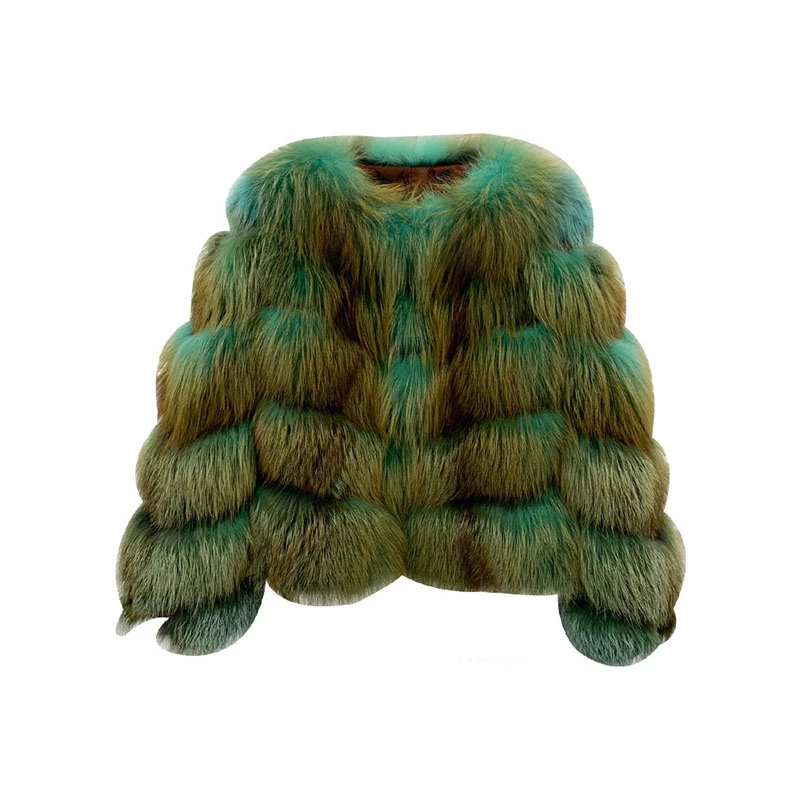 

Luxury Winter 2021 New Real Fox Fur Coat Women High Quality Natural Fox Fur Jacket Short Slim Thick Warm Outerwear PC26