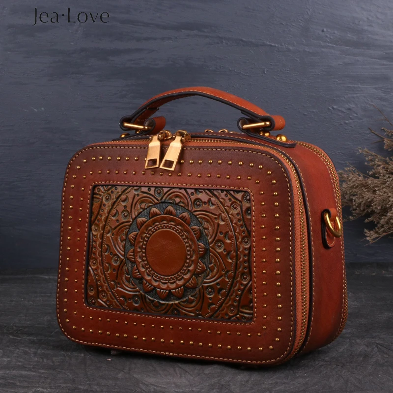 

Новые кожаные сумки Jea Love, женские сумки из воловьей кожи в стиле ретро