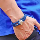 Модный браслет с морскими животными для мужчин и женщин, многослойный регулируемый браслет из Миланской веревки 4 мм, браслет для выживания, Пляжная бижутерия, подарок