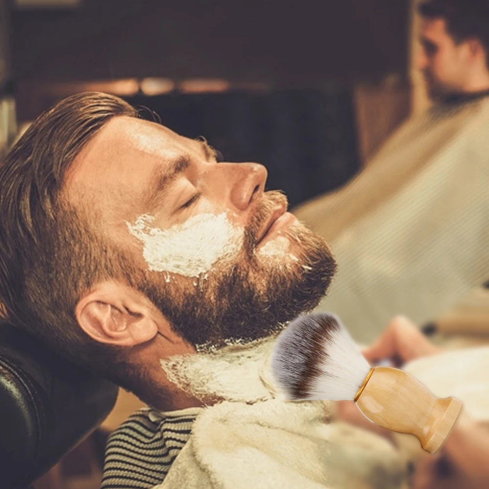 HAWARD синтетическая (нейлоновая) Мужская щетка для бритья деревянная ручка бороды