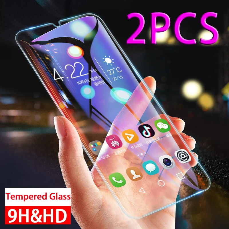 2 шт HD Закаленное стекло протектор экрана для Huawei P Smart Y7 Y6 2020 Y8P Y7P Y6P Y5P Y9 Prime 2018 Y9S