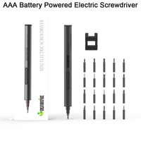 Mini Cordless Precision Electric Screwdriver Bit Kit USB Rechargeable Power Phone Repair DIY Tools Aluminium Body with LED Light