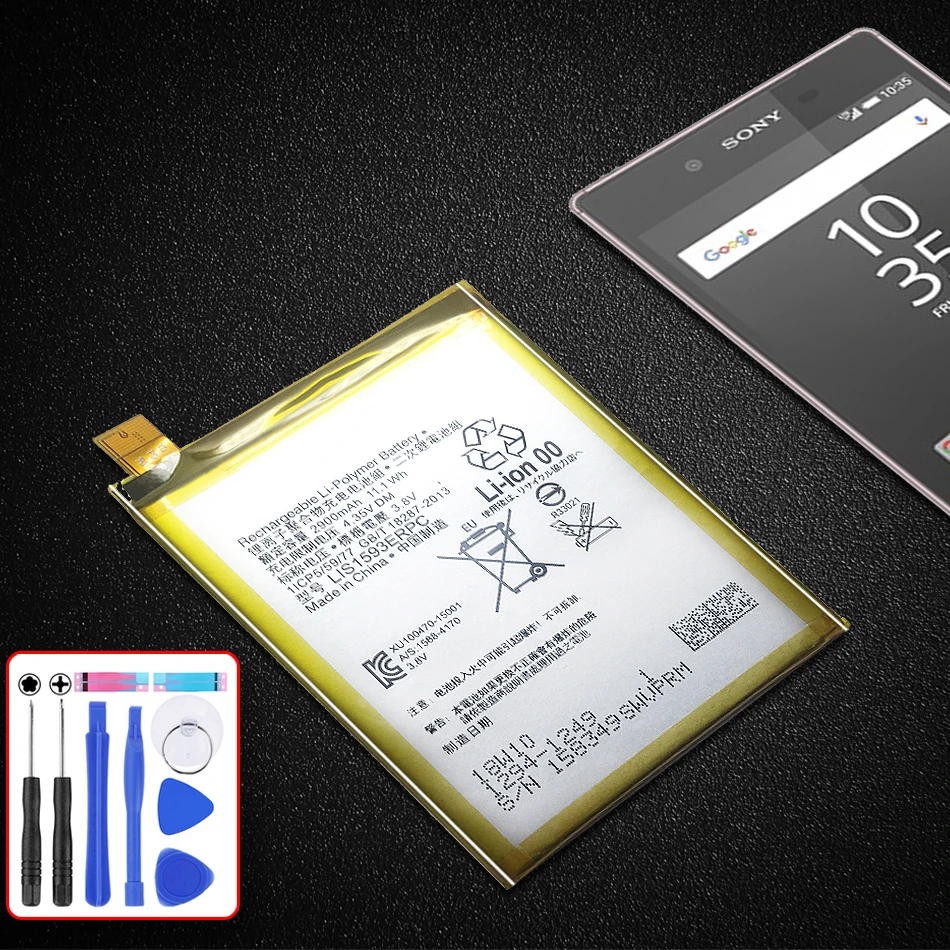 Сменный аккумулятор для Sony Xperia Z5 E6603 E6653 E6633 E6683 E6883 LIS1593ERPC 2900 мАч|Аккумуляторы
