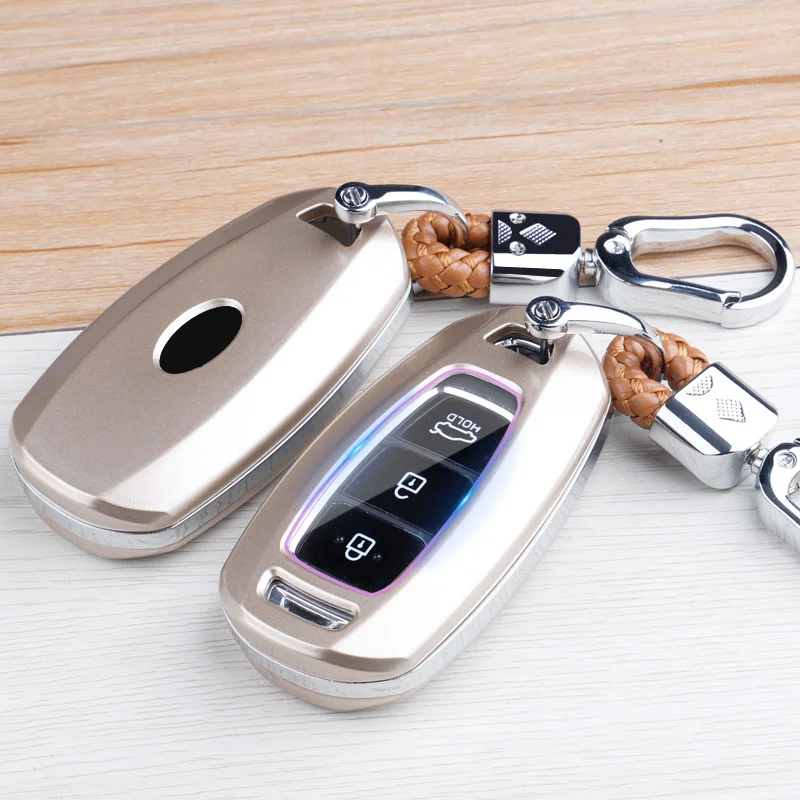 

Carbon Fibre ABS Car Key Case Cover For Hyundai i30 i40 ix35 KONA Solaris Grandeur Ig Accent Santa Fe Palisade 2019