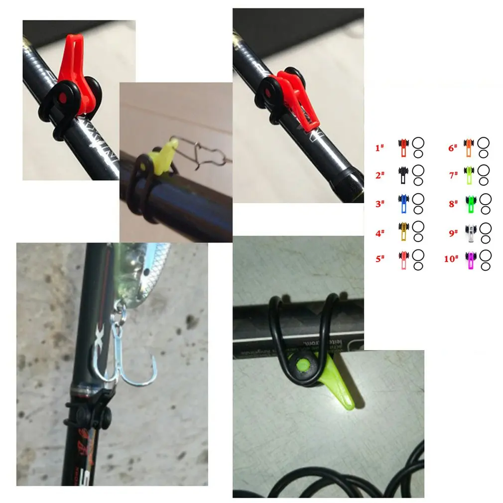 10 шт./лот пластиковый держатель рыболовных крючков для удочки приманки