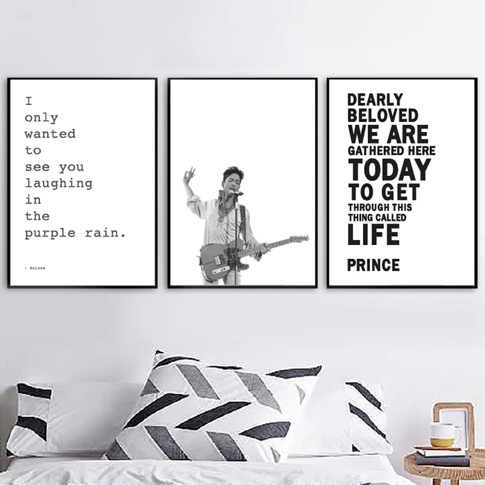 

Modern HD Print Artist Poster Rogers Nelson Prince Portrait Musician Song Lyrics Art Canvas Picture Fan Gift Wall Decoration