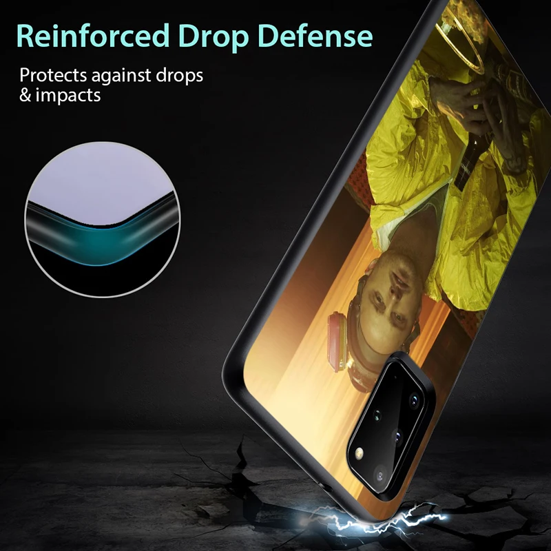 

Breaks Bad for Samsung Note 20 10 9 8 Ultra Plus A91 A81 A71 A51 A42 A41 A31 A21 A12 A11 A01 Black Phone Case