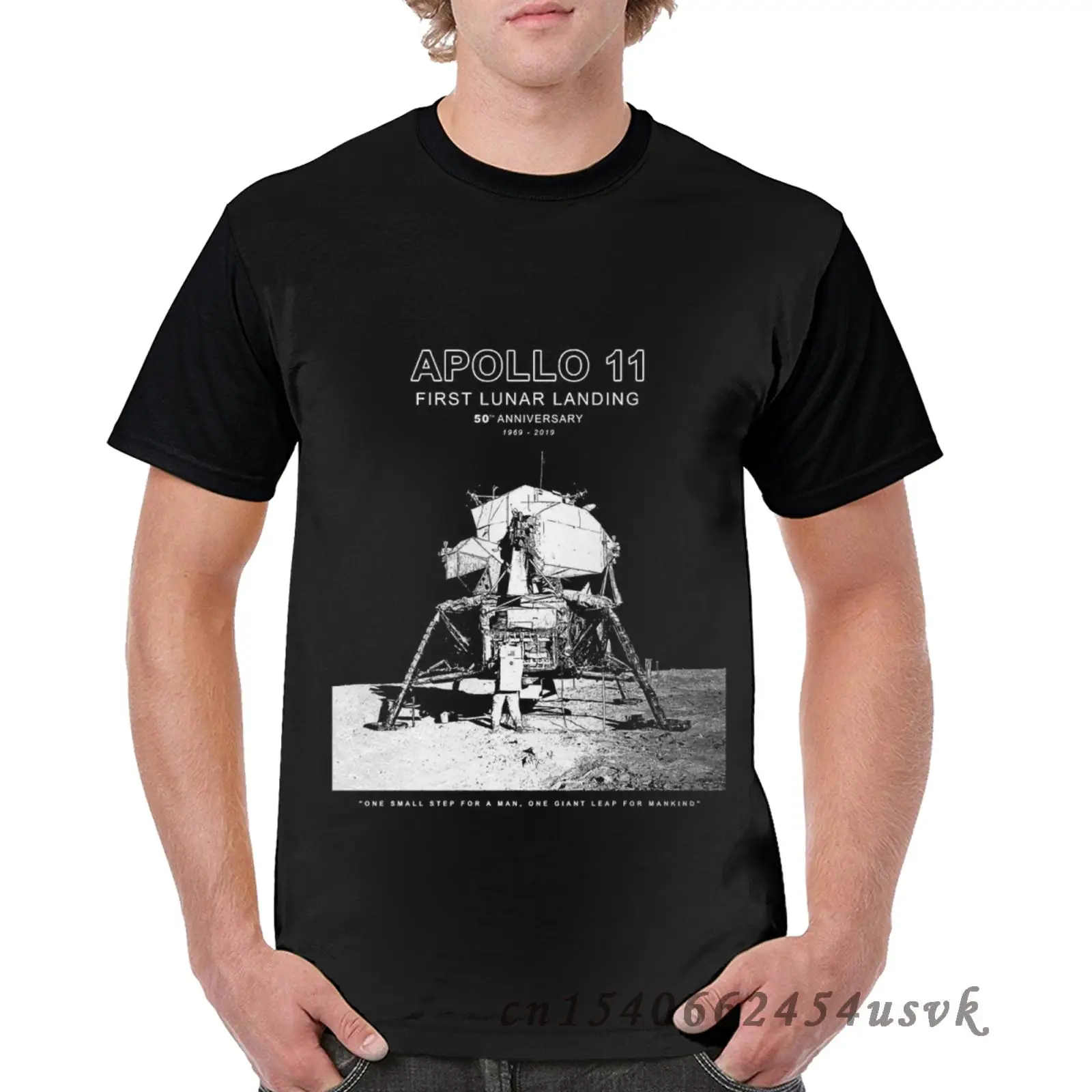 Летняя модная мужская футболка Apollo с принтом на тему лунного приземления и Луны 11