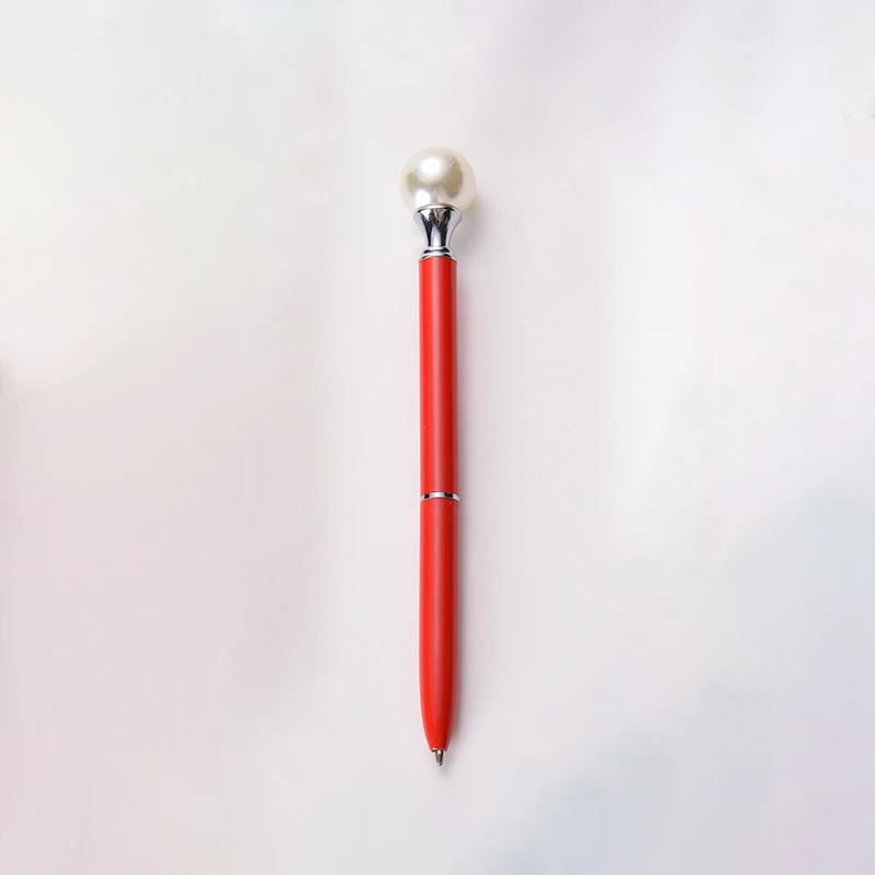 

9 Colors Big Pearl Metal Ballpoint Pen Luxurious Office Ballpoint Pens For School Stationery Office Supplies