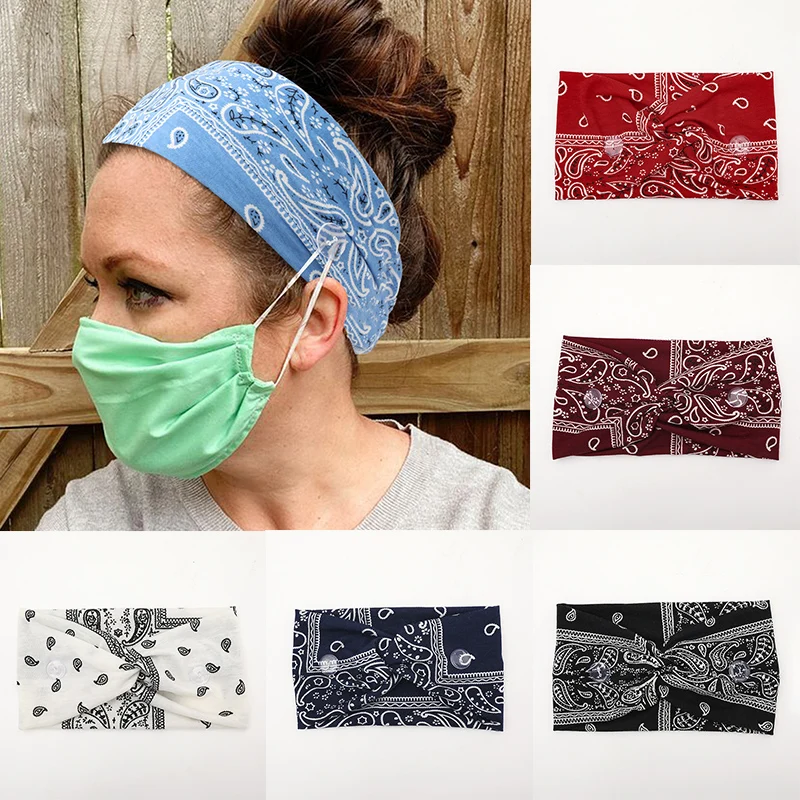 

Повязка для волос в богемном стиле женская, модная винтажная Бандана с перехлёстом, аксессуар на голову, летняя