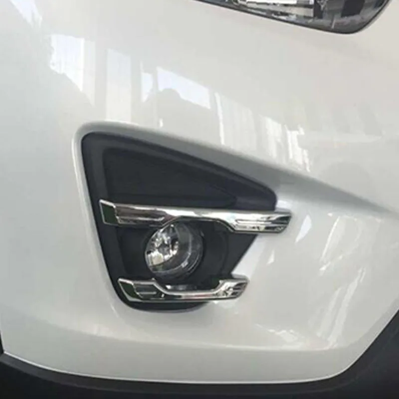 

ABS Chrome For Mazda CX-5 2013 2014 2015 2016 Accessories Car Front Fog Lamp Light Decoration Strip Cover Trim Styling