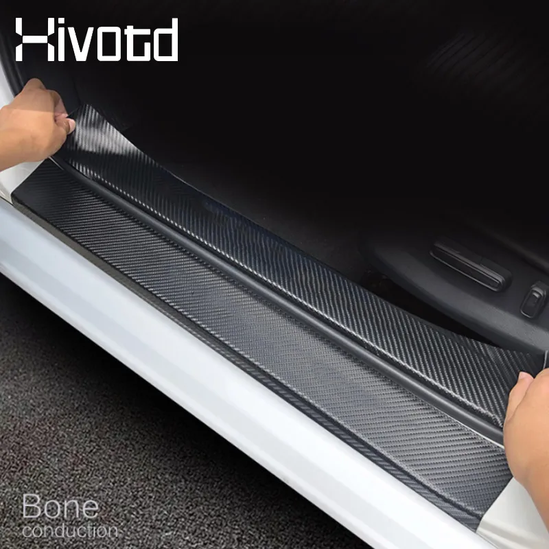 Hivotd наклейка на порог двери защитная задняя крышка автомобильный Стайлинг