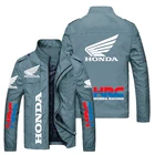 Куртка на осень-зиму 2021, куртка с принтом логотипа Honda Red Wing, уличная ветровка, мотоциклетная куртка-гонщик, мужская одежда